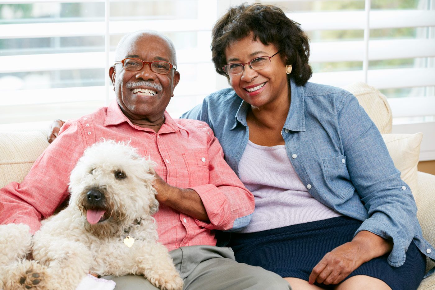 couple with dog